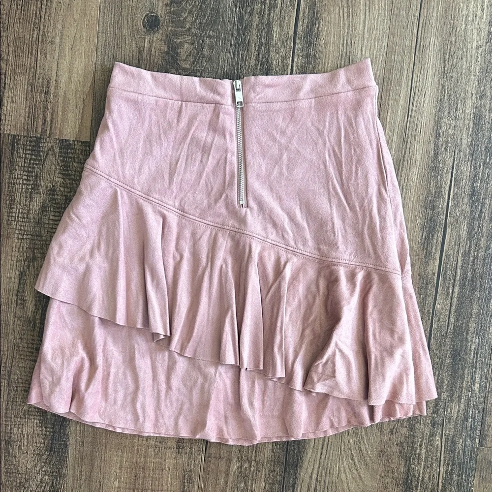 BCBGirls Pink faux suede Layered Kids Skirt